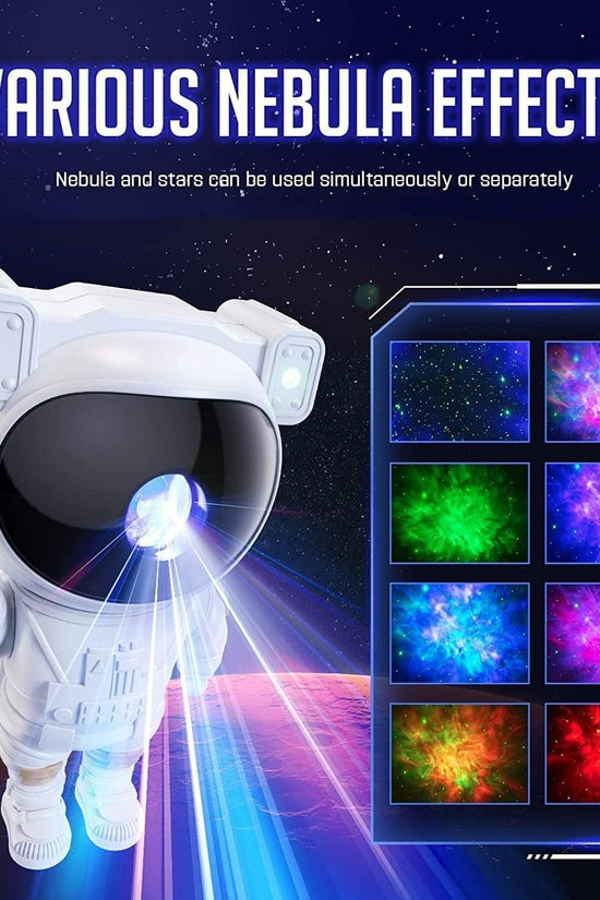 Astronaut Galaxy Projector - 360 Magnetic Head Rotation, Remote Control