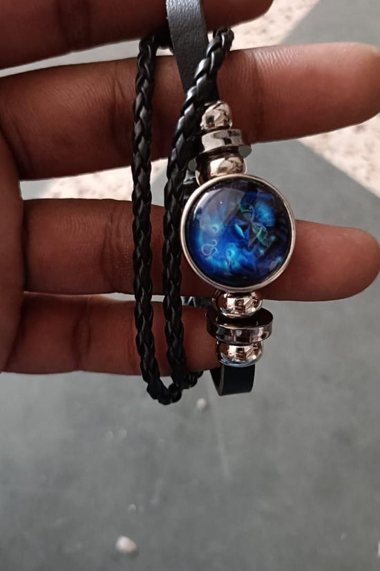 Guardian Bracelet Black Leather Bracelet Adjustable