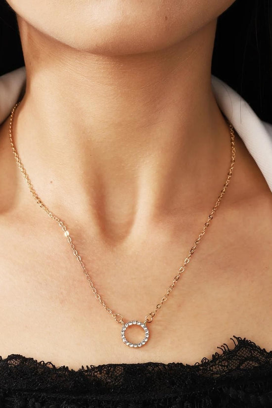 Women's Stone Pendant with Chain Micro Plating
