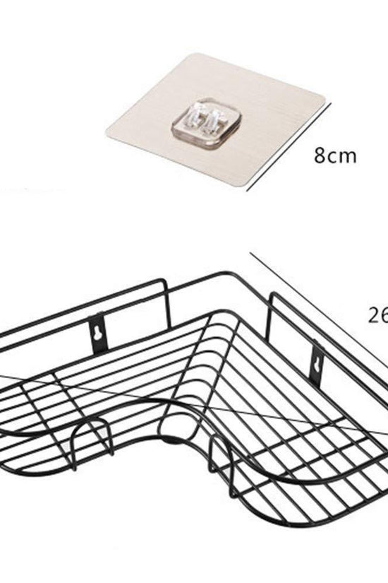 Kitchen Organiser Corner Shelf - Wall Mount Stainless Steel Storage Rack ( Pack of 1 )