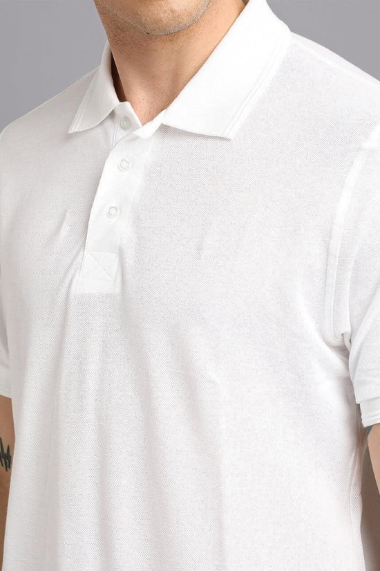 Matte Solid Half Sleeves Men's Polo T-Shirt