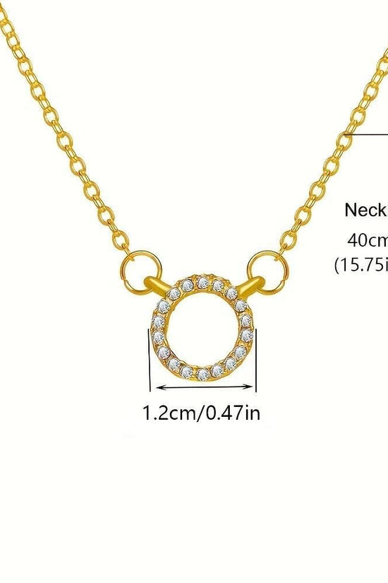 Women's Stone Pendant with Chain Micro Plating