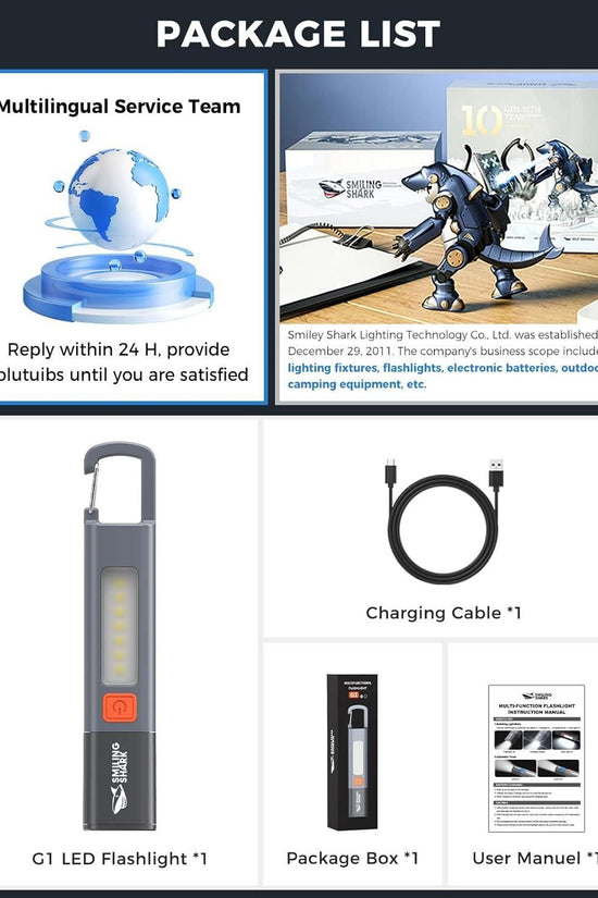 USB Charging Portable Outdoor EDC Torch