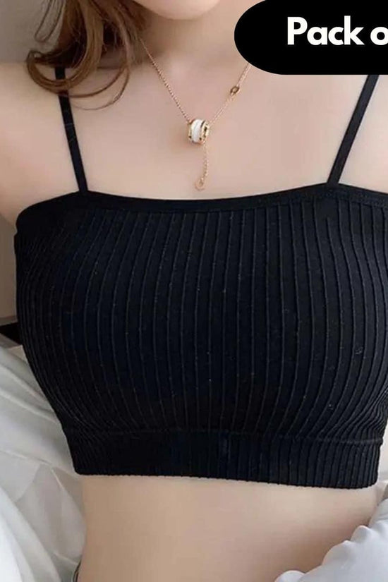 Seamless Silk Padded Bralette Bra Pack of 2