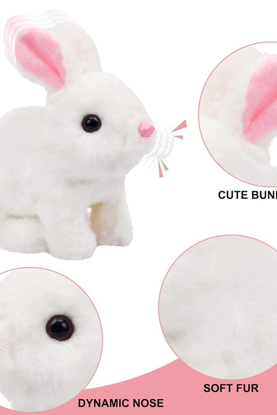 Bunny Toy, Hopping Bunny Toy Interactive Electronic Pet with Sounds and Movement