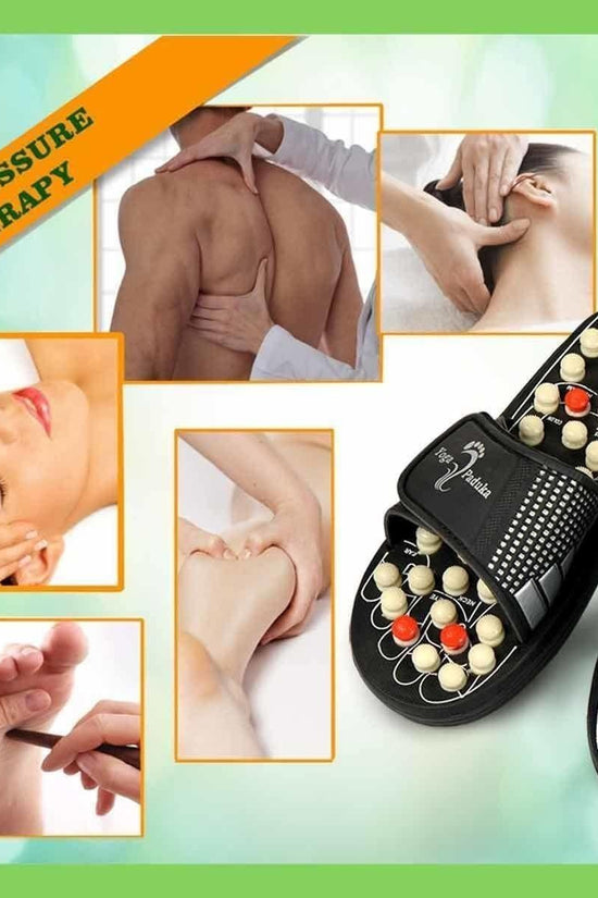 Acupressure and Magnetic Therapy Paduka Slippers for Full Body Blood Circulation For Men and Women