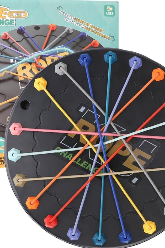 Rope Sorting Puzzle, Brainy Teaser Rope Strategy Board Game Logic Knots Untangling Table Toy