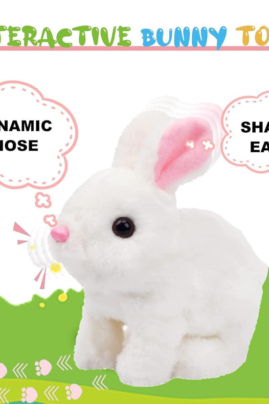 Bunny Toy, Hopping Bunny Toy Interactive Electronic Pet with Sounds and Movement