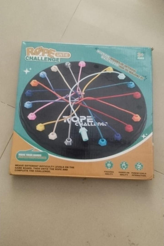 Rope Sorting Puzzle, Brainy Teaser Rope Strategy Board Game Logic Knots Untangling Table Toy